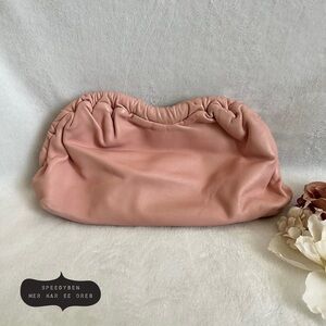 Mansur Gavriel Lambskin Cloud Clutch Bag Dahlia Pink
